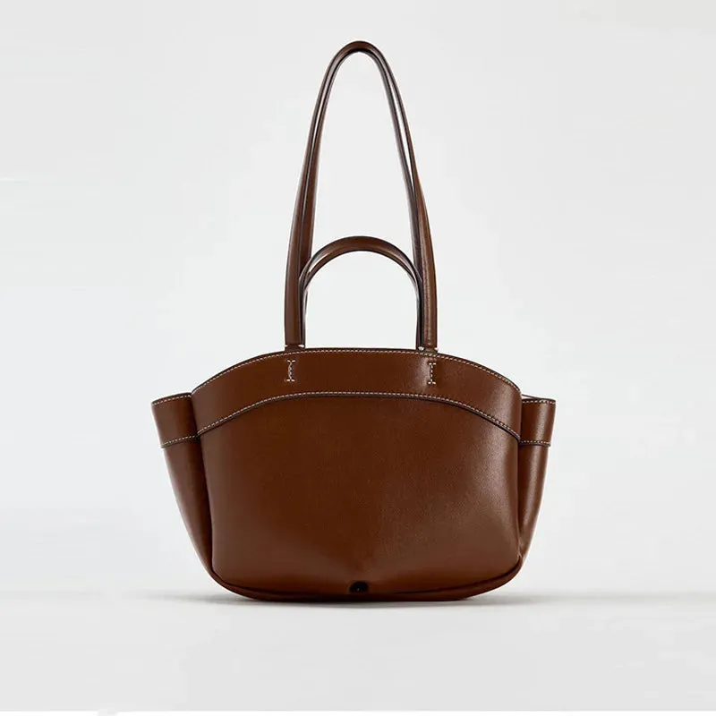 Women’s Retro Large Capacity PU Leather Tote Bag