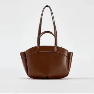 Women’s Retro Large Capacity PU Leather Tote Bag