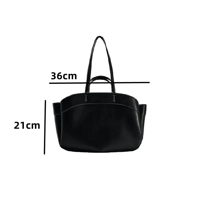 Women’s Retro Large Capacity PU Leather Tote Bag