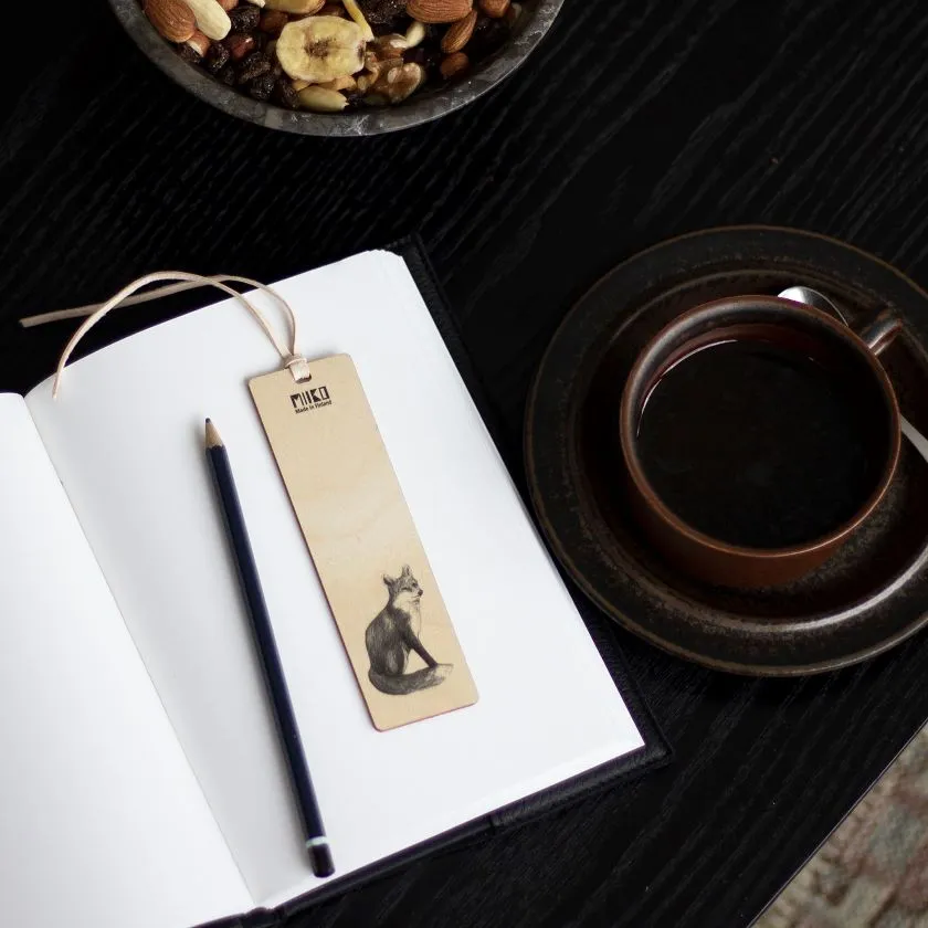 Wooden Fox bookmark