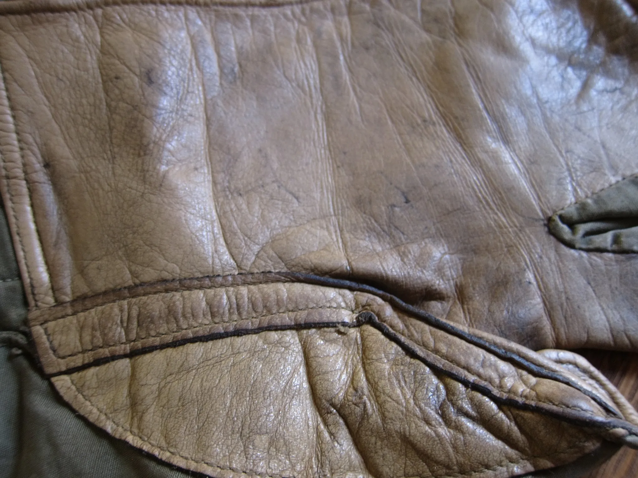WW2 Memorabilia Canvas Leather Machine Gunners Gloves