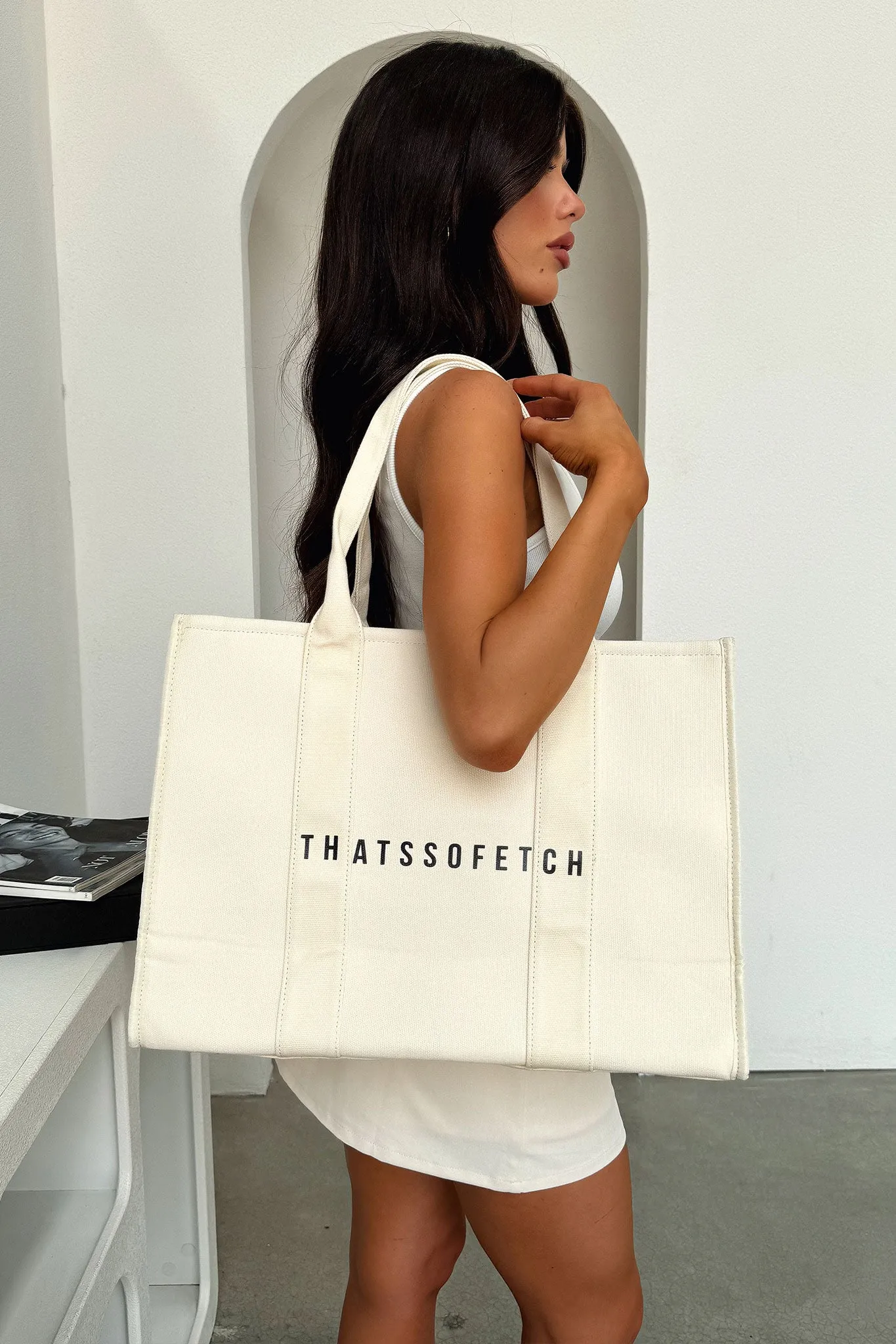 Xenia Large Tote Bag - Beige
