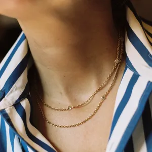 XXL 14k Gold Diamond Necklace