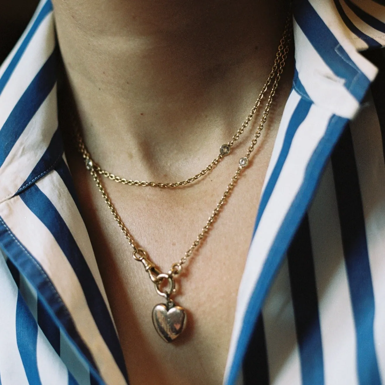XXL 14k Gold Diamond Necklace