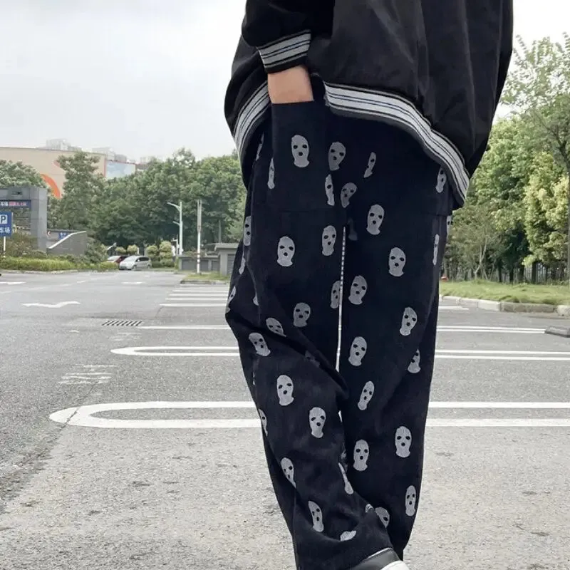 Y2K Graphic Balaclava Streetwear Pants
