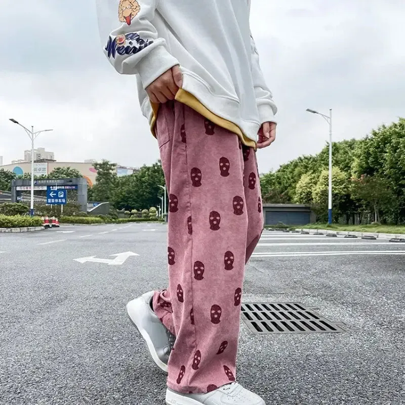 Y2K Graphic Balaclava Streetwear Pants