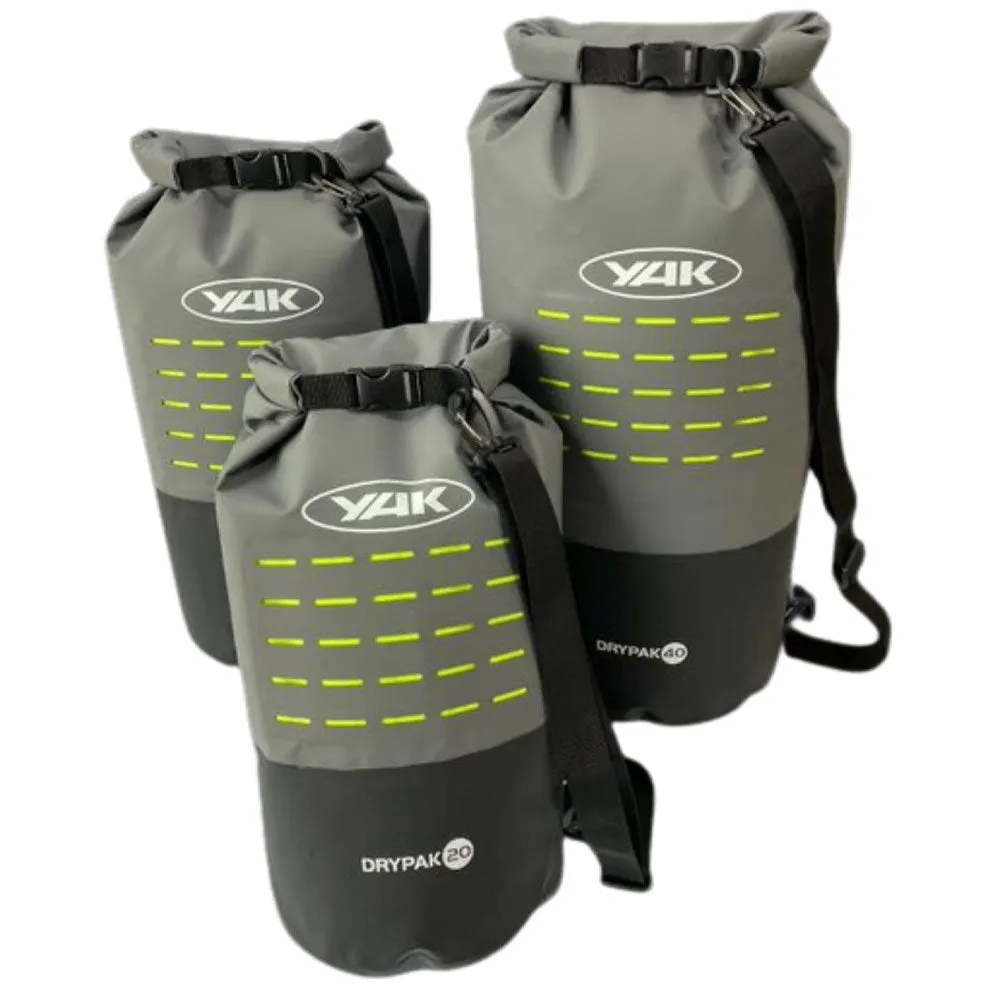 Yak Drypak 40L 500D Drybag - Grey/Black