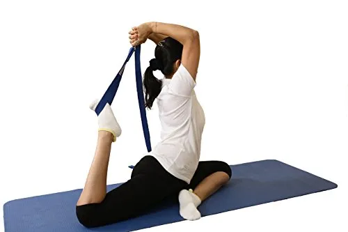Yogasya Cotton Yoga Belt - Yoga Props for Safe and Challenging Yoga Posture - Black , 8 Feet Length - 1.5" Width ( Black )