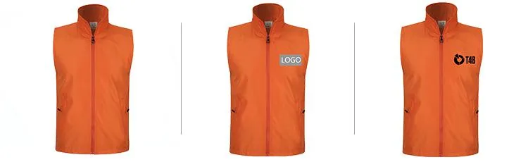 Zippered Sleeveless Jacket With High Neck